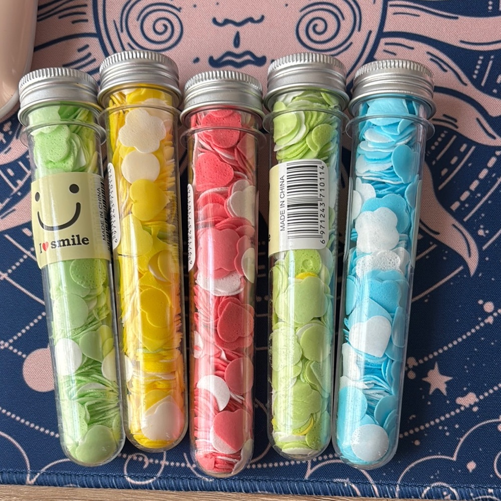 Colorful confetti soap set of 5